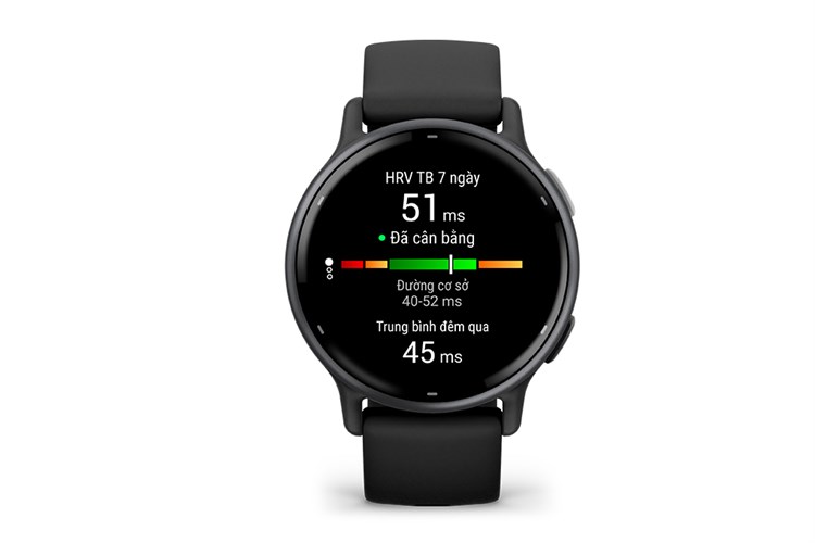 Garmin Vivoactive 5 42.2mm dây silicone Màu Đen