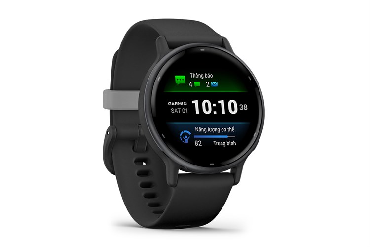 Garmin Vivoactive 5 42.2mm dây silicone Màu Đen
