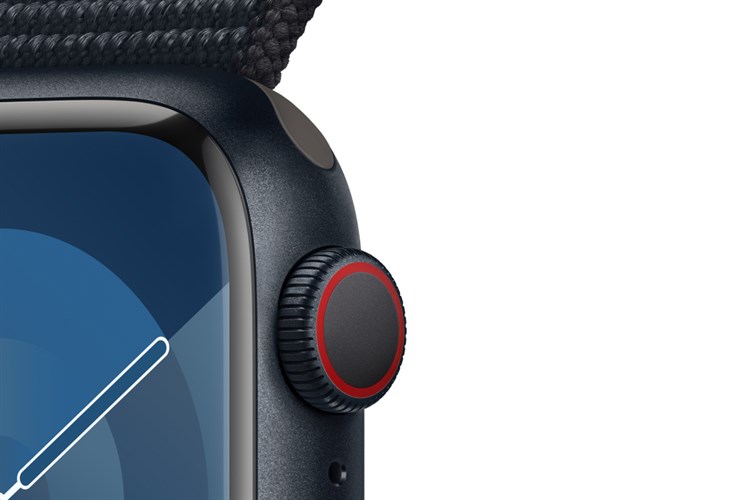Đồng hồ thông minh Apple Watch Series 9 GPS + Cellular 41mm viền nhôm dây vải Màu Xanh đen đậm