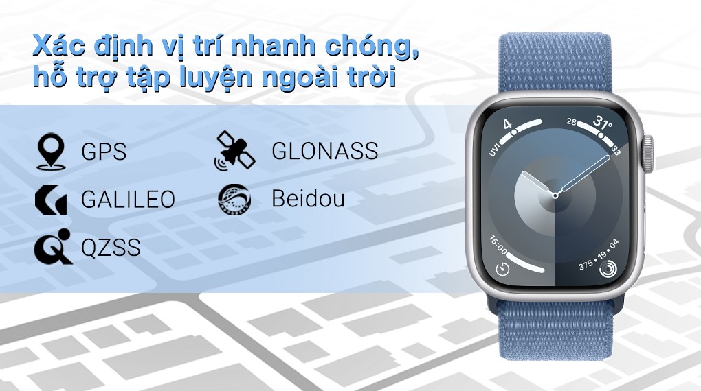 Đồng hồ thông minh Apple Watch Series 9 GPS + Cellular 45mm viền nhôm dây vải