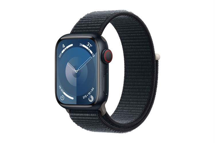 Đồng hồ thông minh Apple Watch Series 9 GPS + Cellular 45mm viền nhôm dây vải Màu Xanh đen đậm
