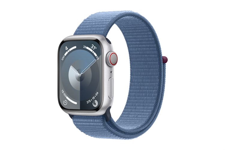 Đồng hồ thông minh Apple Watch Series 9 GPS + Cellular 45mm viền nhôm dây vải Màu Bạc