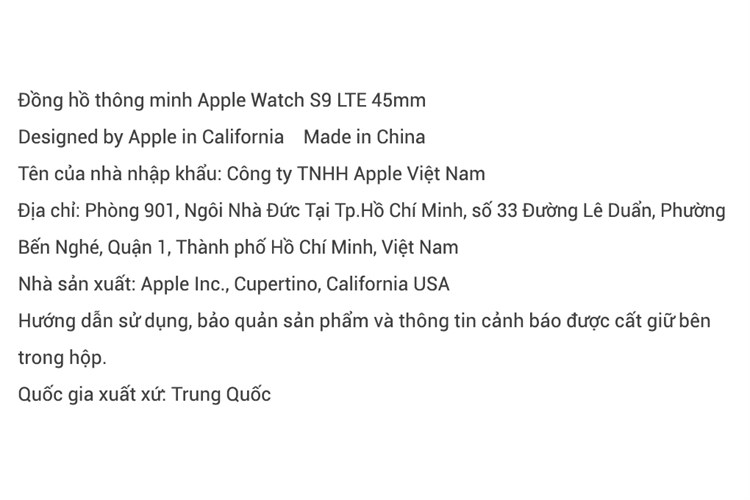Đồng hồ thông minh Apple Watch Series 9 GPS + Cellular 45mm viền nhôm dây thể thao size S/M Màu Bạc