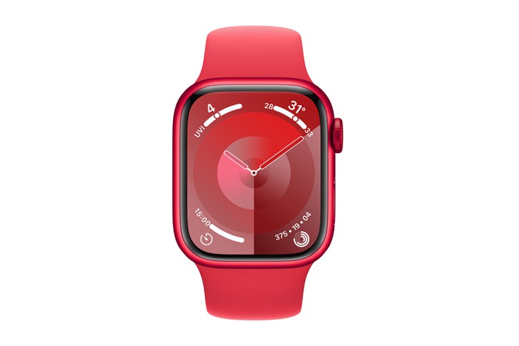 Đồng hồ thông minh Apple Watch Series 9 GPS + Cellular 45mm viền nhôm dây thể thao size S/M Màu Đỏ