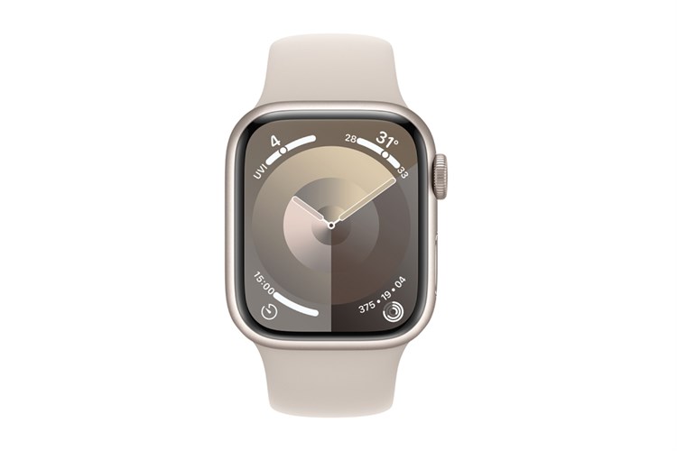 Đồng hồ thông minh Apple Watch Series 9 GPS + Cellular 45mm viền nhôm dây thể thao size S/M Màu Trắng Starlight