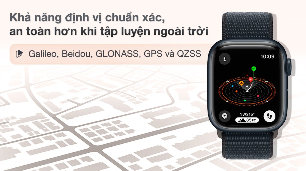 Đồng hồ thông minh Apple Watch Series 9 GPS 41mm viền nhôm dây vải