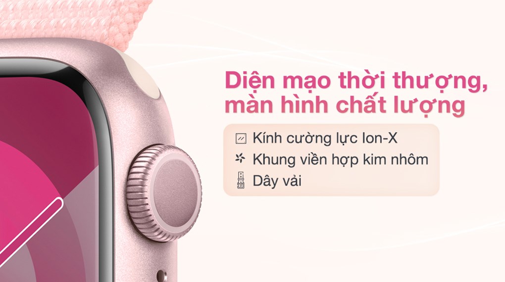 Đồng hồ thông minh Apple Watch Series 9 GPS 41mm viền nhôm dây vải