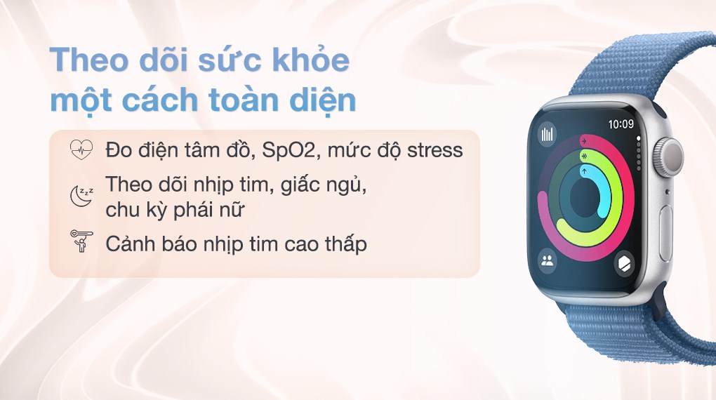 Đồng hồ thông minh Apple Watch Series 9 GPS 41mm viền nhôm dây vải