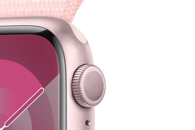 Đồng hồ thông minh Apple Watch Series 9 GPS 45mm viền nhôm dây vải Màu Hồng