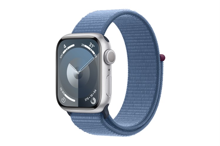 Đồng hồ thông minh Apple Watch Series 9 GPS 45mm viền nhôm dây vải Màu Bạc
