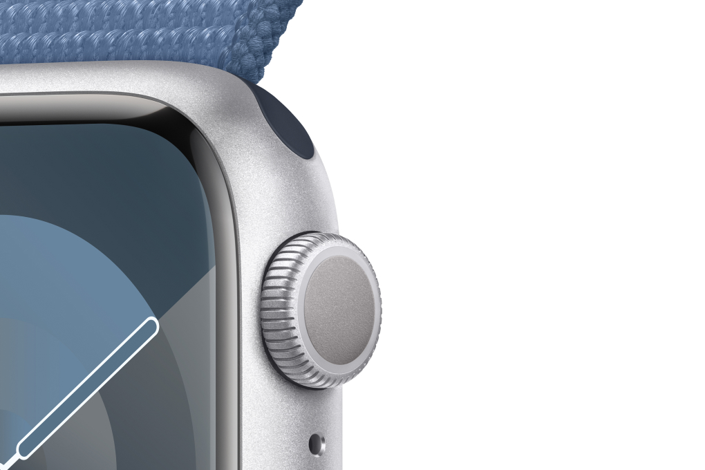 Đồng hồ thông minh Apple Watch Series 9 GPS 45mm viền nhôm dây vải Màu Bạc