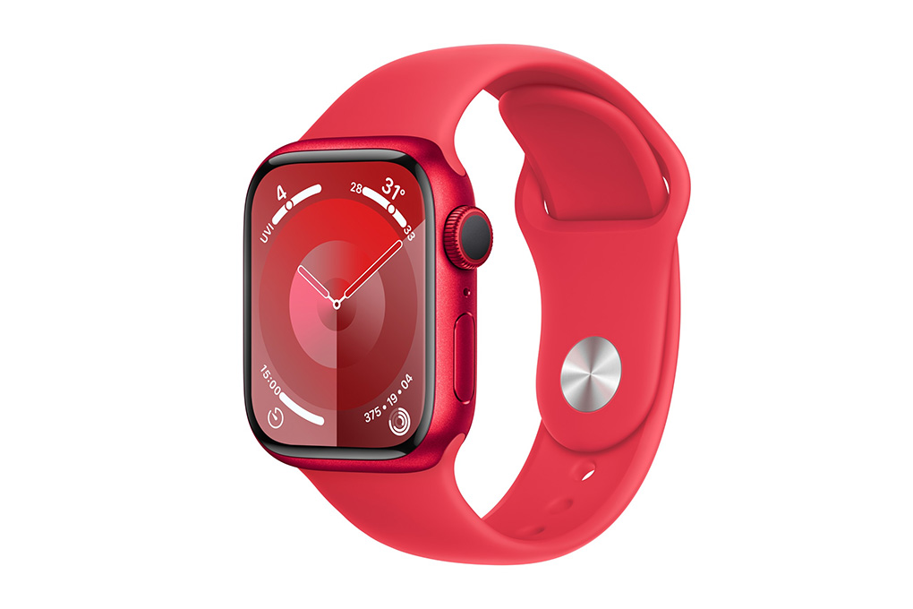 Đồng hồ thông minh Apple Watch Series 9 GPS 45mm viền nhôm dây thể thao size S/M Màu Đỏ