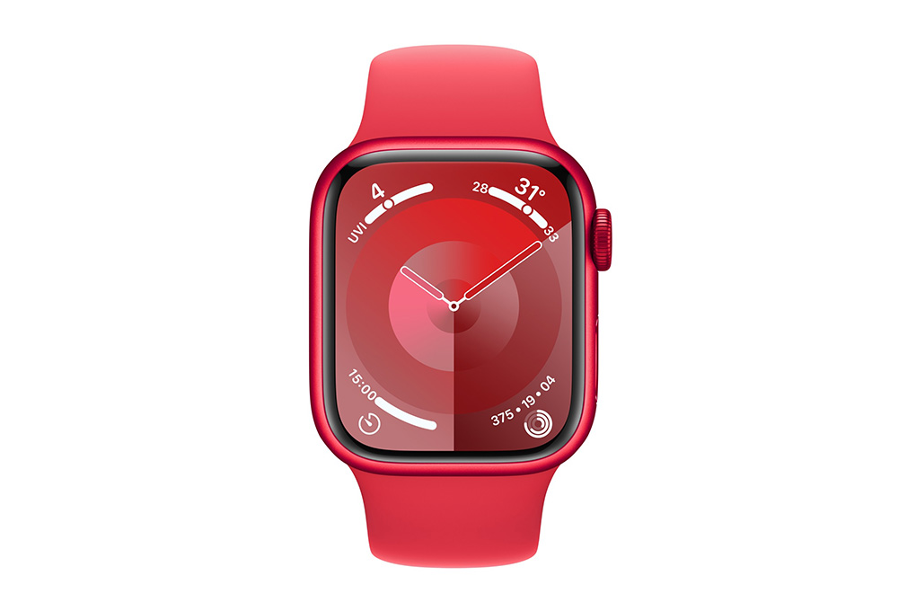 Đồng hồ thông minh Apple Watch Series 9 GPS 45mm viền nhôm dây thể thao size S/M Màu Đỏ