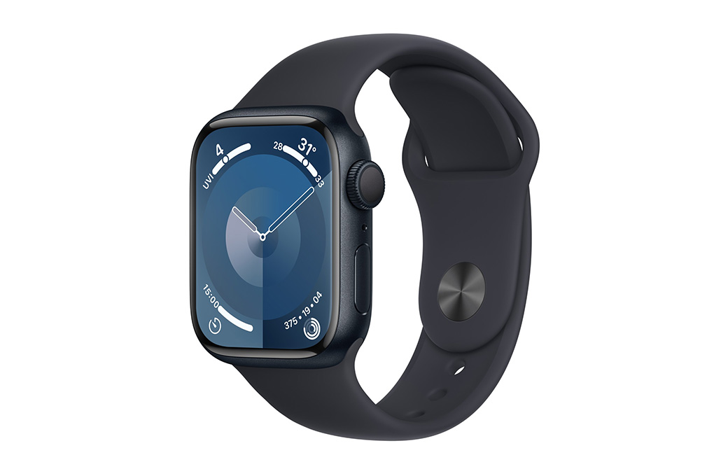 Đồng hồ thông minh Apple Watch Series 9 GPS 45mm viền nhôm dây thể thao size S/M Màu Xanh đen đậm