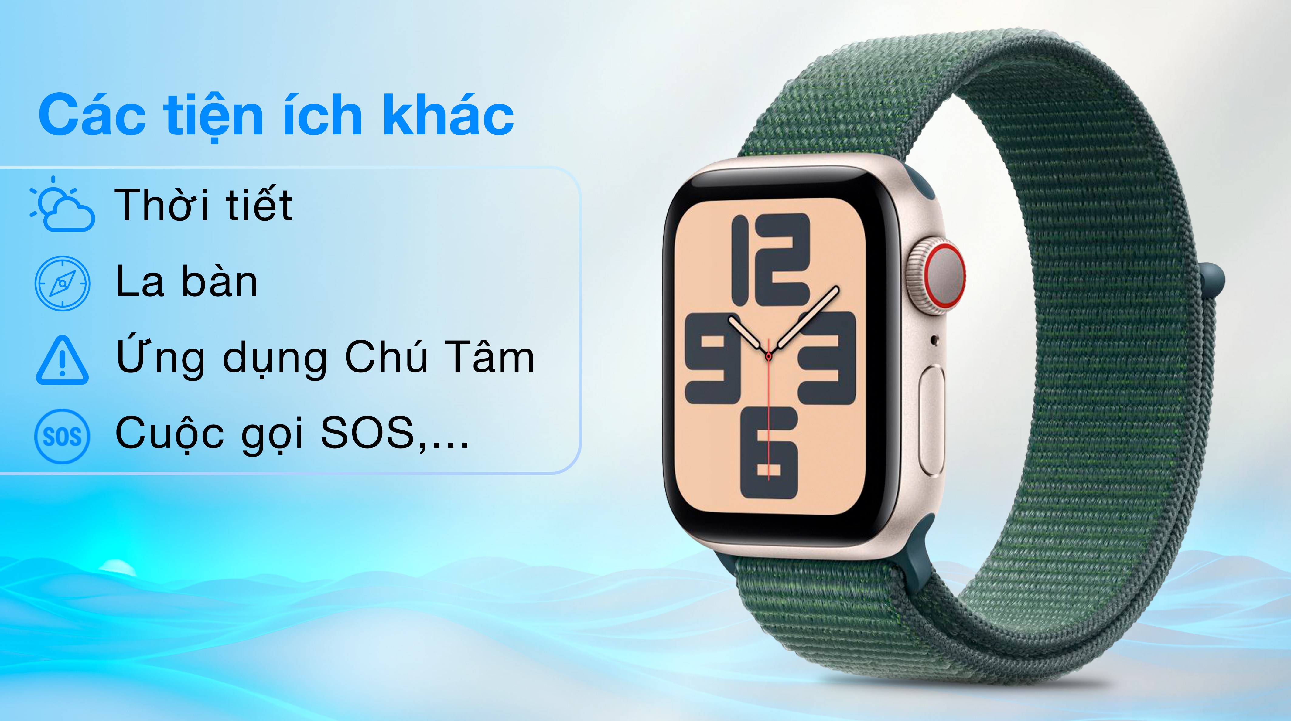 Apple Watch SE 2 GPS + Cellular 40mm viền nhôm dây vải