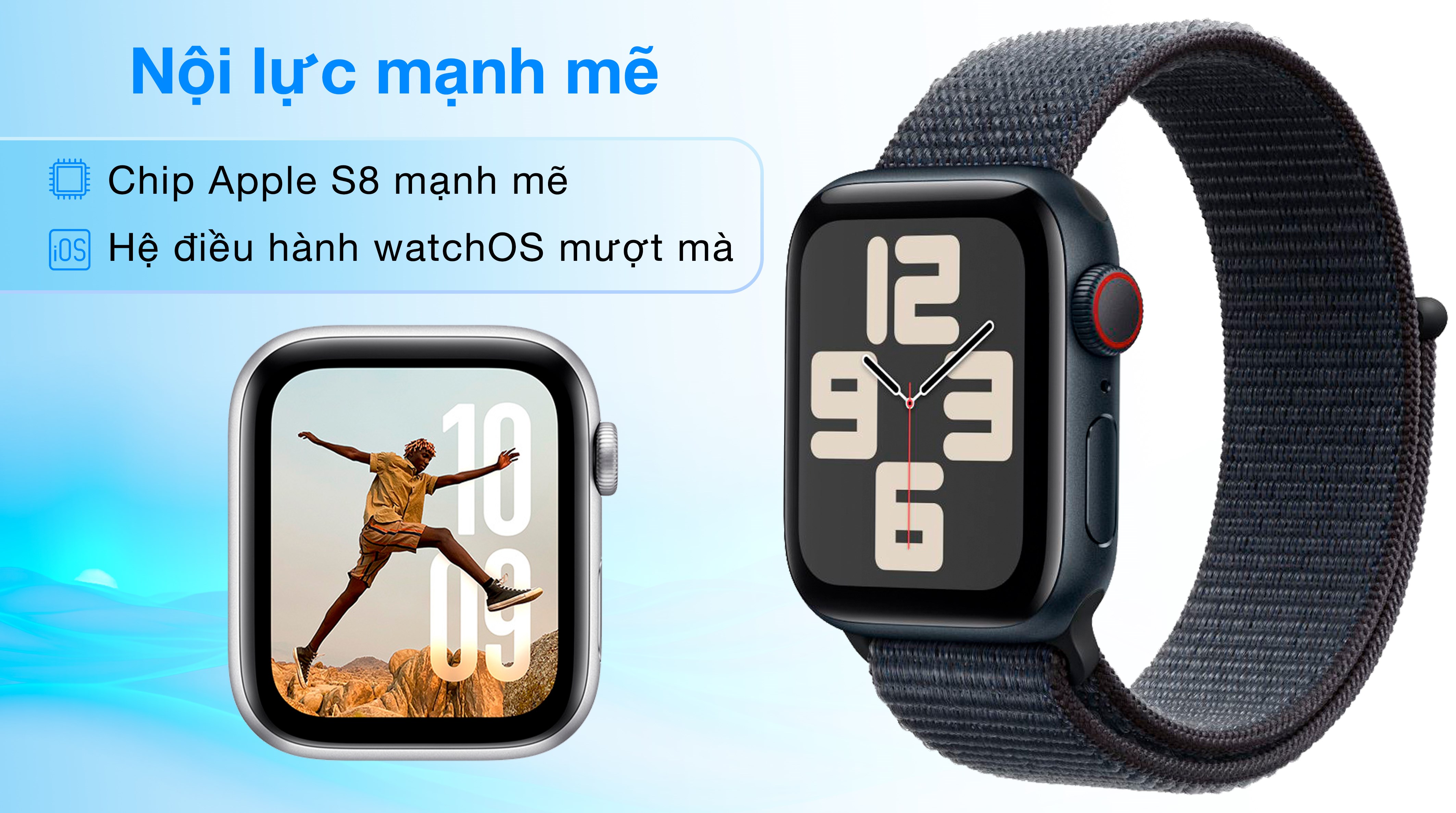 Apple Watch SE 2 GPS + Cellular 40mm viền nhôm dây vải