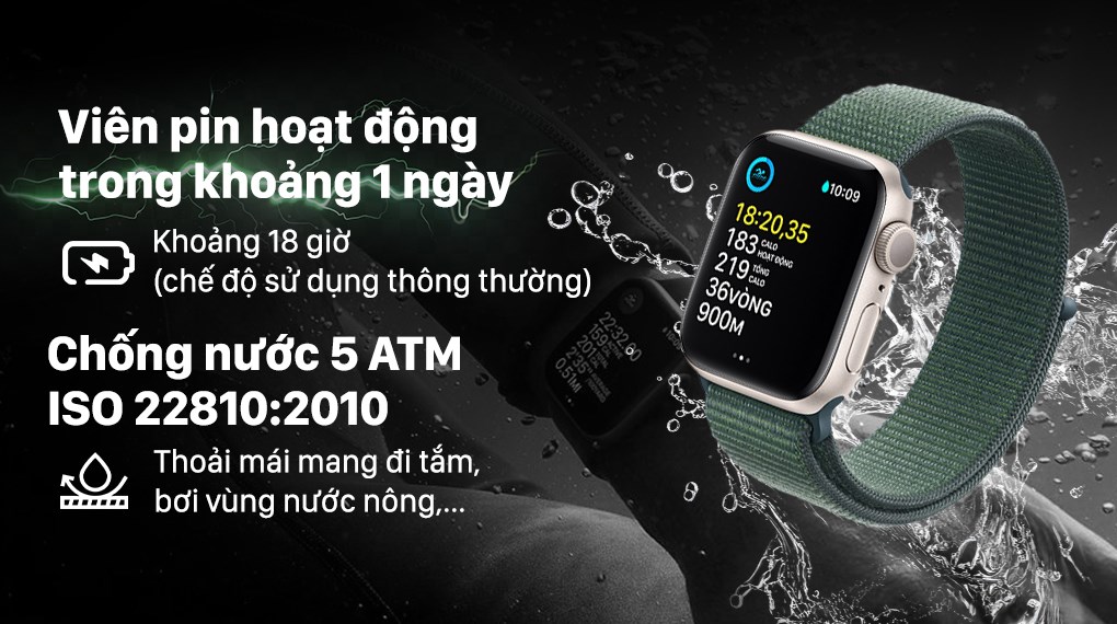 Apple Watch SE 2 GPS 40mm viền nhôm dây vải