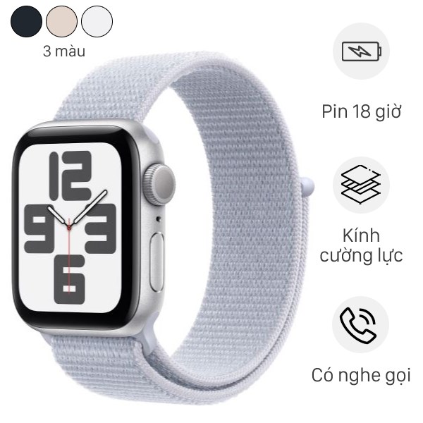 Đồng hồ thông minh Apple Watch SE 2 GPS 40mm viền nhôm dây vải