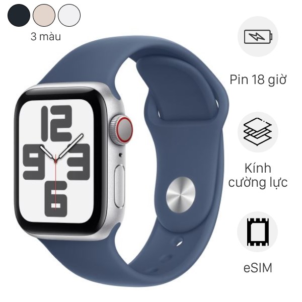 Apple Watch SE 2 GPS   Cellular 44mm viền nhôm dây thể thao size S/M