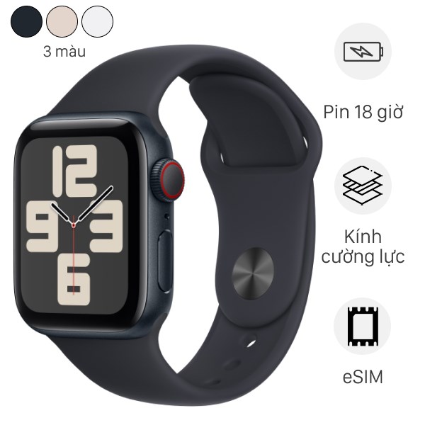 Apple Watch SE 2 GPS   Cellular 44mm viền nhôm dây thể thao size S/M