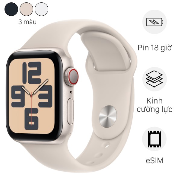 Apple Watch SE 2 GPS   Cellular 44mm viền nhôm dây thể thao size S/M