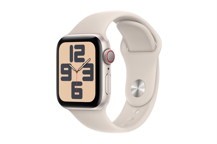 Apple Watch SE 2 GPS + Cellular 44mm viền nhôm dây thể thao size S/M Màu Trắng Starlight