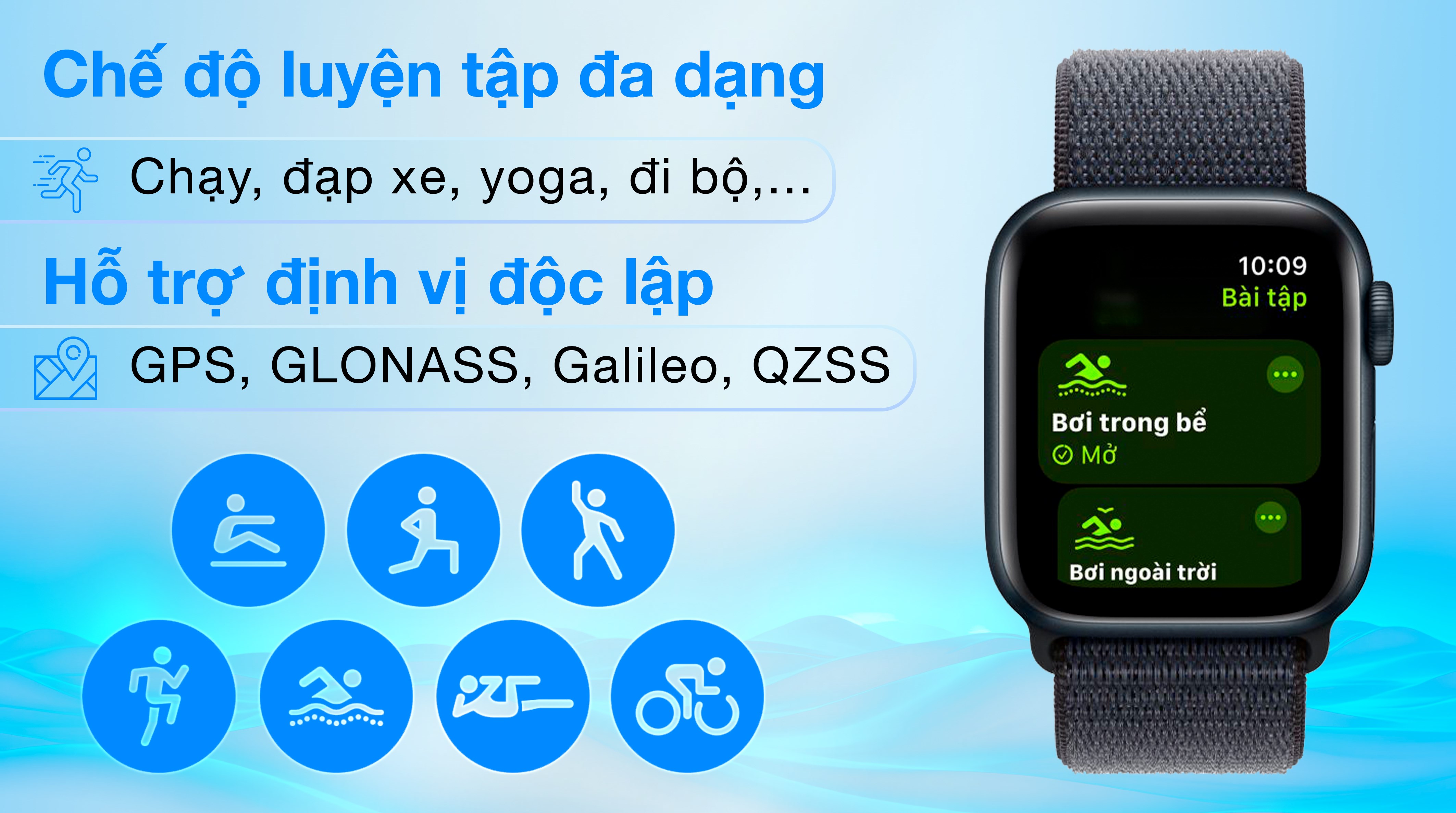 Apple Watch SE 2 GPS + Cellular 44mm viền nhôm dây vải