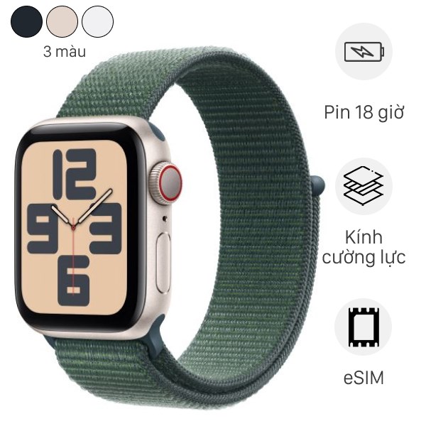 Apple Watch SE 2 GPS   Cellular 44mm viền nhôm dây vải