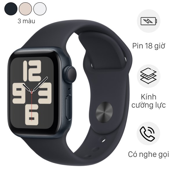 Đồng hồ thông minh Apple Watch SE 2 GPS 44mm viền nhôm dây thể thao size S/M