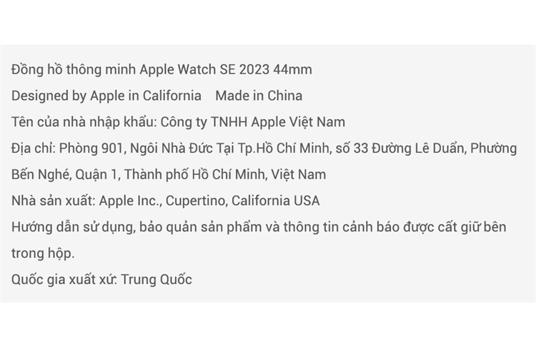 Đồng hồ thông minh Apple Watch SE 2 GPS 44mm viền nhôm dây thể thao size S/M Màu Bạc