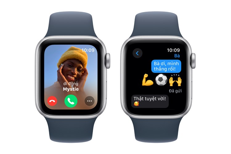 Đồng hồ thông minh Apple Watch SE 2 GPS 44mm viền nhôm dây thể thao size S/M Màu Bạc