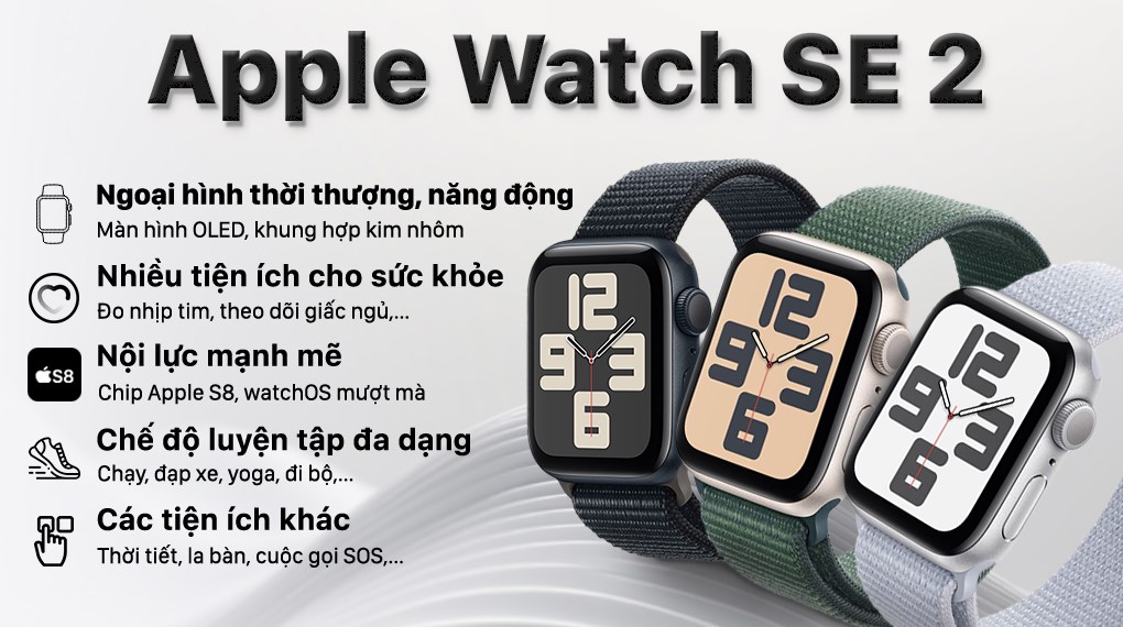 Sản phẩm sở hữu chip S8 mạnh mẽ, WatchOS 10 hiện đại