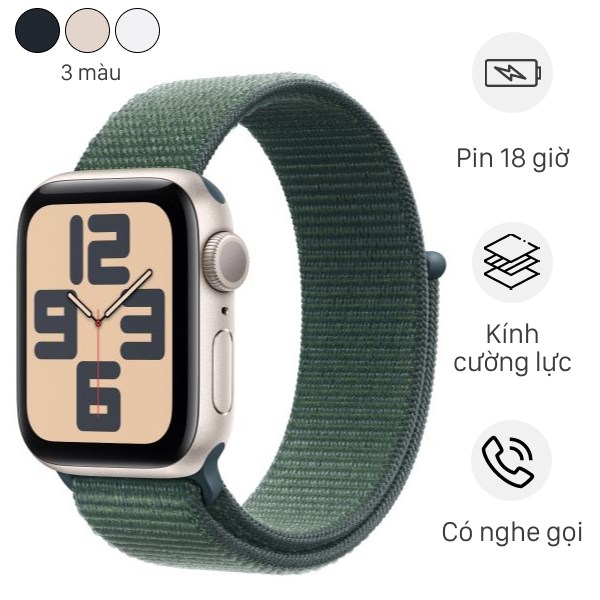 Apple Watch SE 2 GPS 44mm viền nhôm dây vải