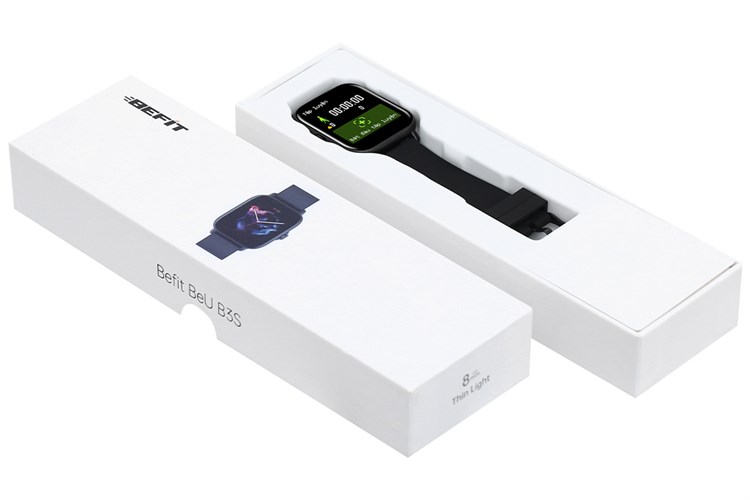 Đồng hồ thông minh BeFit B3s 44mm Màu Đen