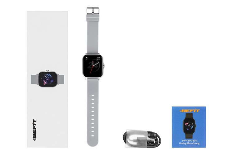 Đồng hồ thông minh BeFit B3s 44mm Màu Xám