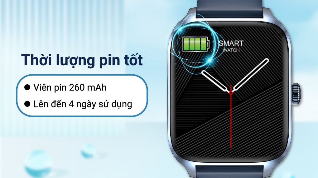 Đồng hồ thông minh Zwatch Z6 44mm Xanh dương
