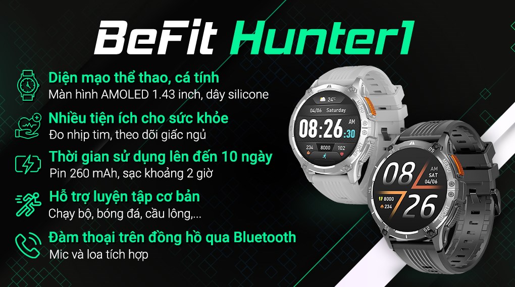 Đồng hồ thông minh BeFit Hunter1 48.3mm