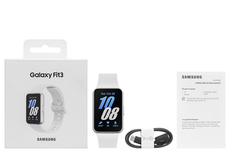 Vòng tay thông minh Samsung Galaxy Fit3 Màu Xám nhạt
