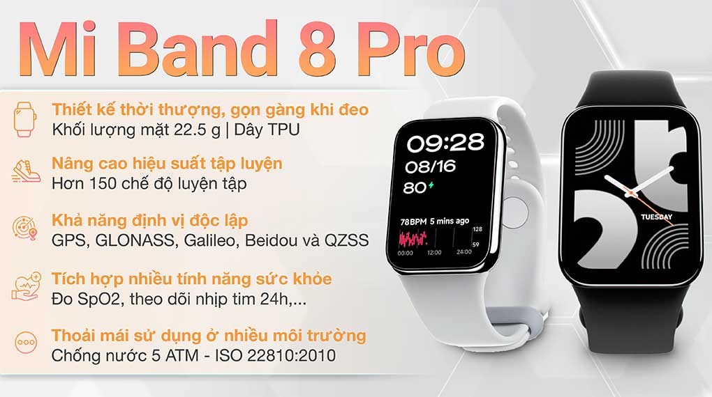 Vòng đeo tay thông minh Mi Band 8 Pro