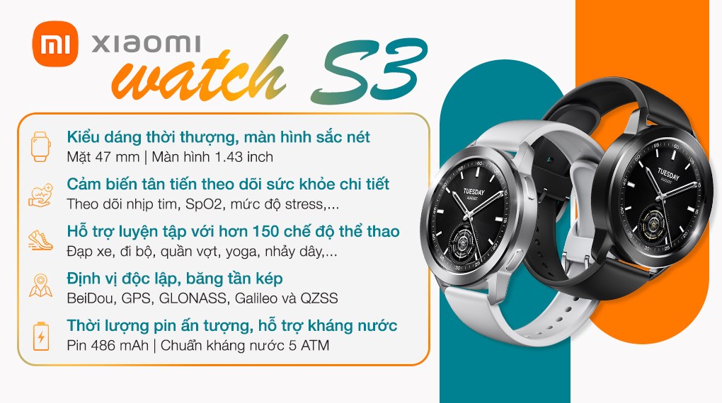 Đồng hồ thông minh Xiaomi Watch S3 47mm