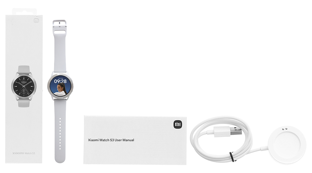 Xiaomi Watch S3 47mm dây silicone Màu Bạc