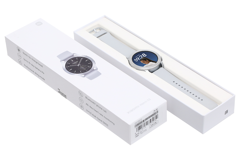 Xiaomi Watch S3 47mm dây silicone Màu Bạc