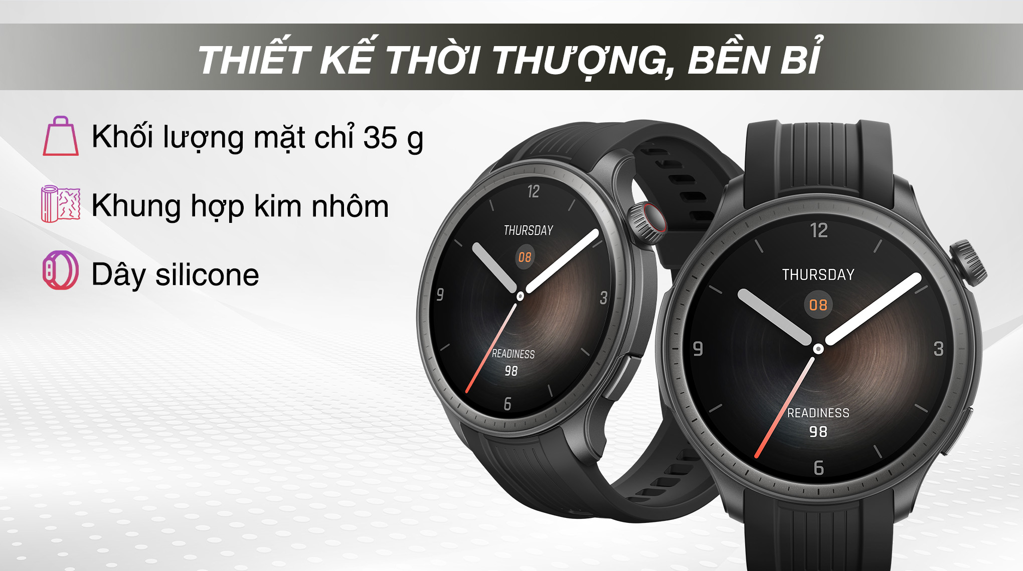 Amazfit Balance 46mm dây silicone - Thiết kế