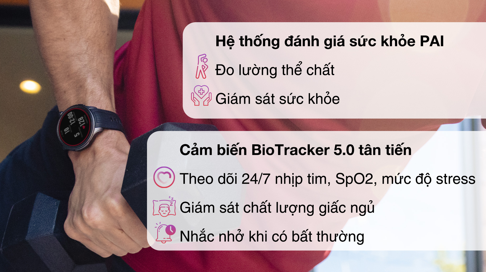 Amazfit Balance 46mm dây silicone - Sức khỏe