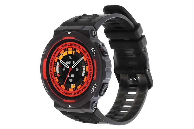Amazfit Active Edge 46.6mm dây silicone Màu Đen