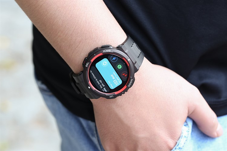 Amazfit Active Edge 46.6mm dây silicone Màu Đen