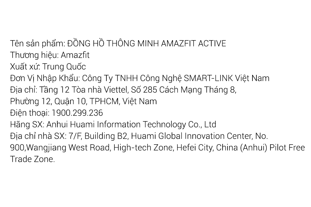 Amazfit Active 42.3mm dây silicone Màu Đen