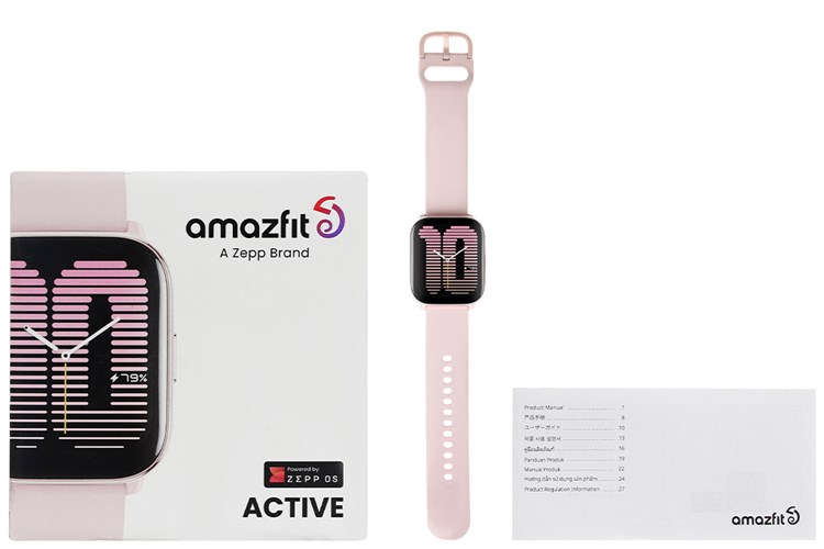 Amazfit Active 42.3mm dây silicone Màu Hồng