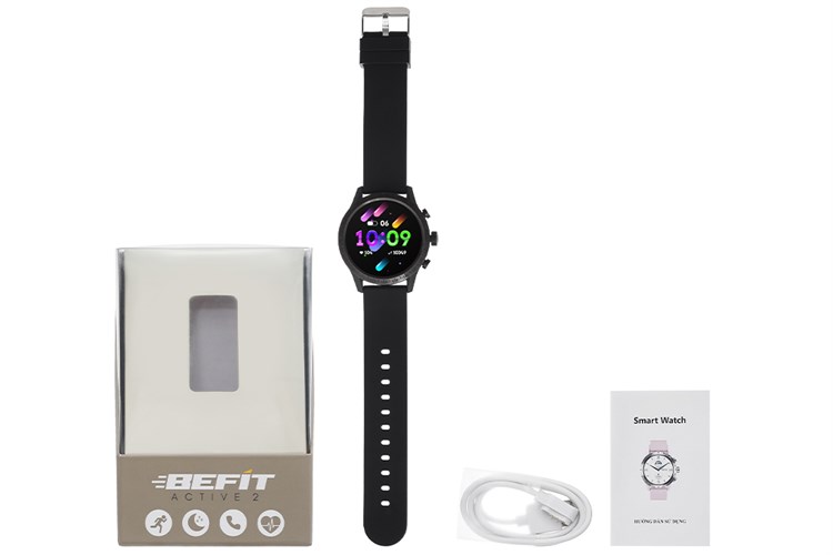 BeFit Active 2 42mm dây silicone Màu Đen