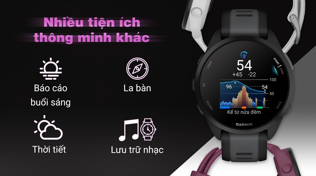 Garmin Forerunner 165 Music 43mm dây silicone